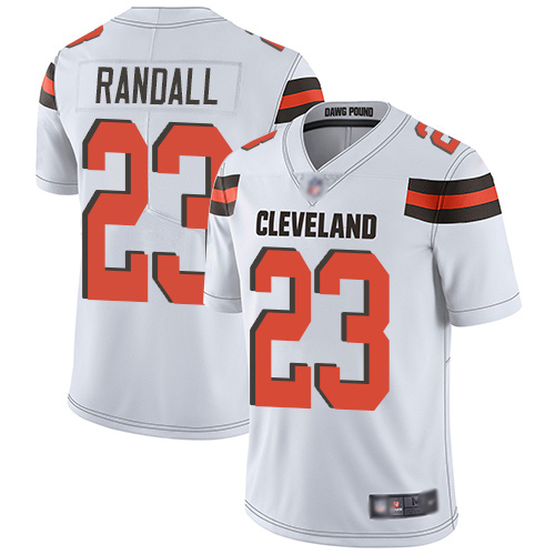 Cleveland Browns Damarious Randall Men White Limited Jersey #23 NFL Football Road Vapor Untouchable->cleveland browns->NFL Jersey